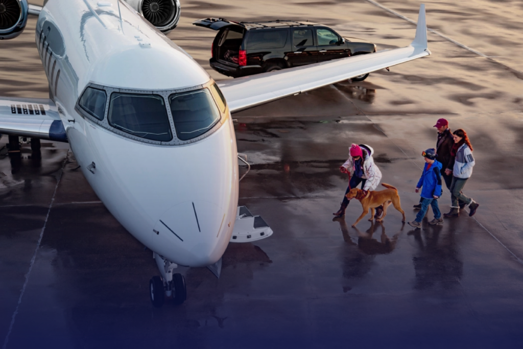 Enjoy the exclusive empty leg deal with your family and pets.