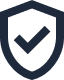 Blue safety icon